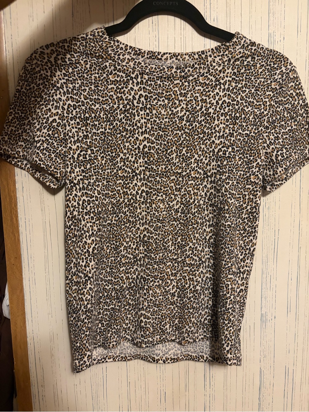Leopard Print American Eagle Crewneck Tee